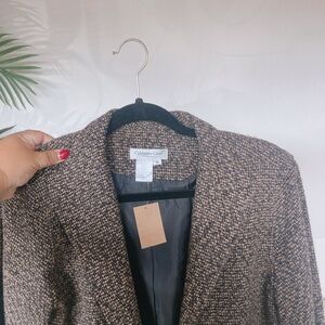 Coldwater Creek Women's Black and Brown Tweed Blazer